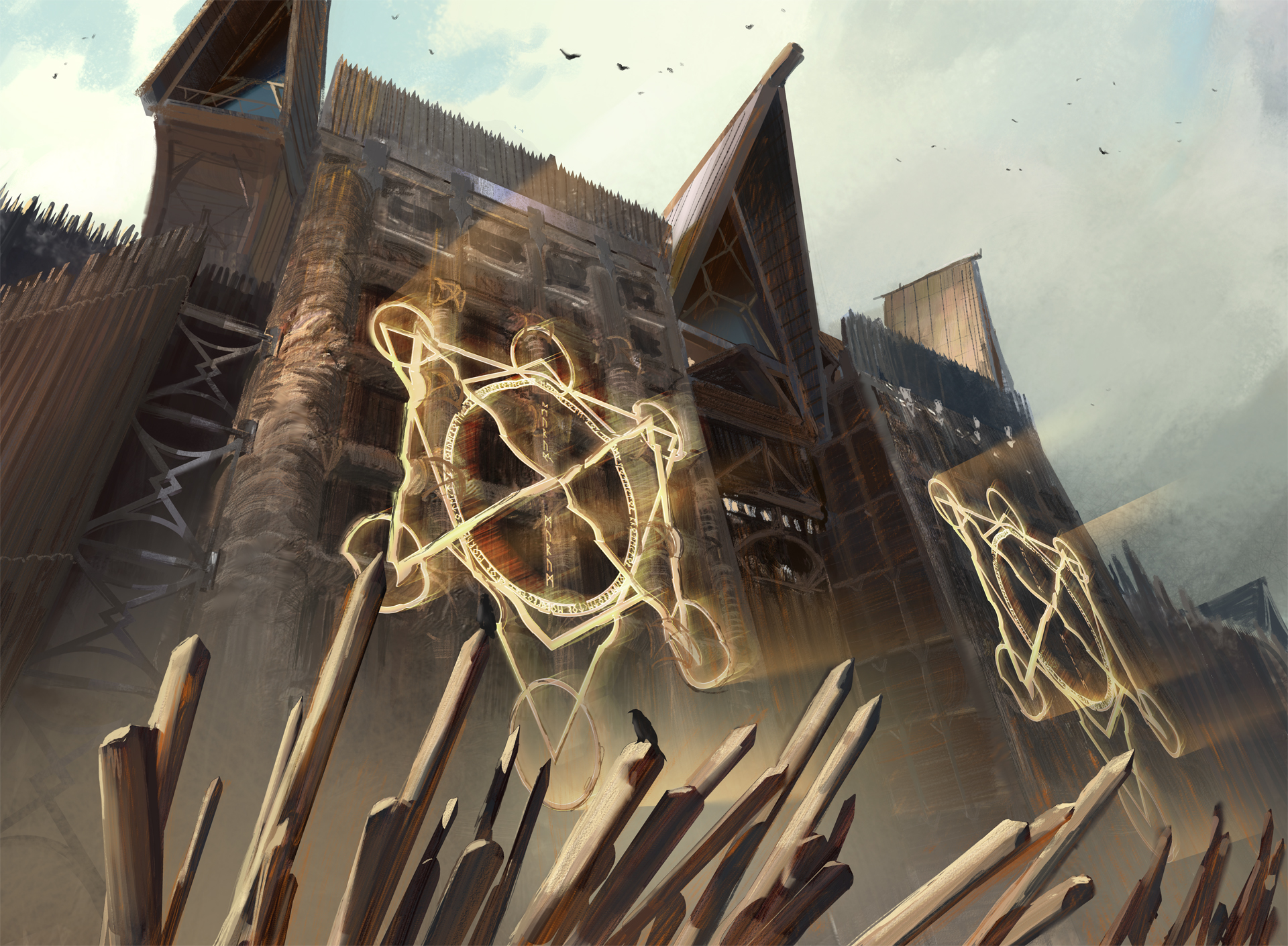 Warded Battlements - Core Set 2021 MtG Art