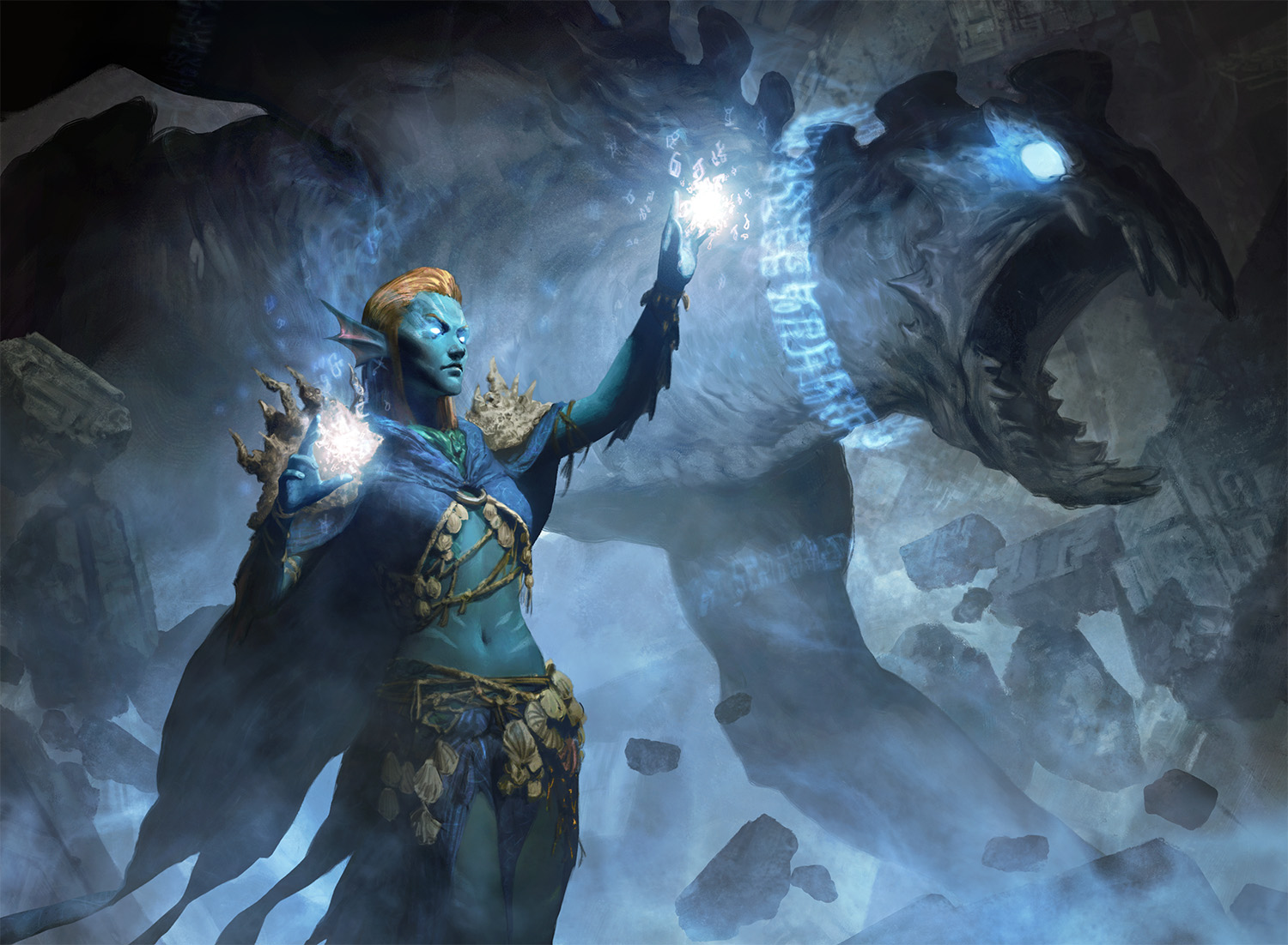 Lullmage's Domination MtG Art from Zendikar Rising Set by Zezhou 