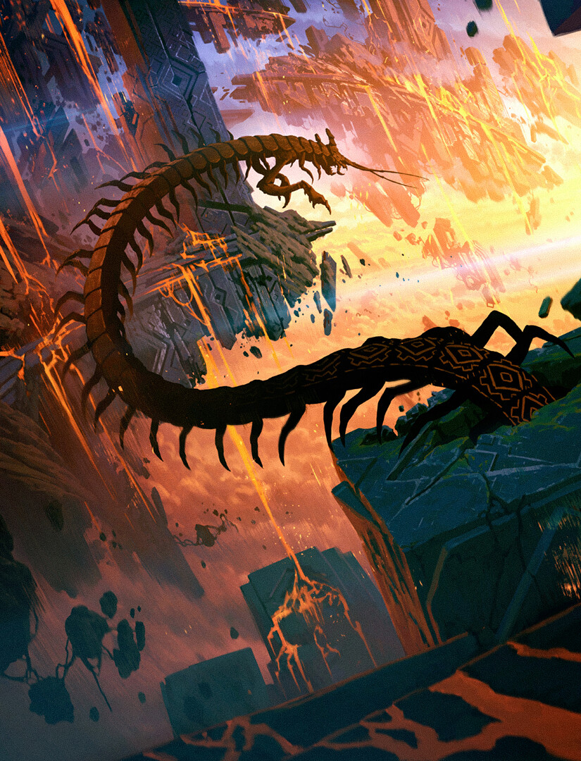 Skyclave Geopede Variant - Zendikar Rising MtG Art