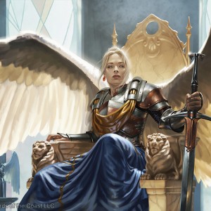 Radiant, Serra Archangel - Commander Legends MtG Art