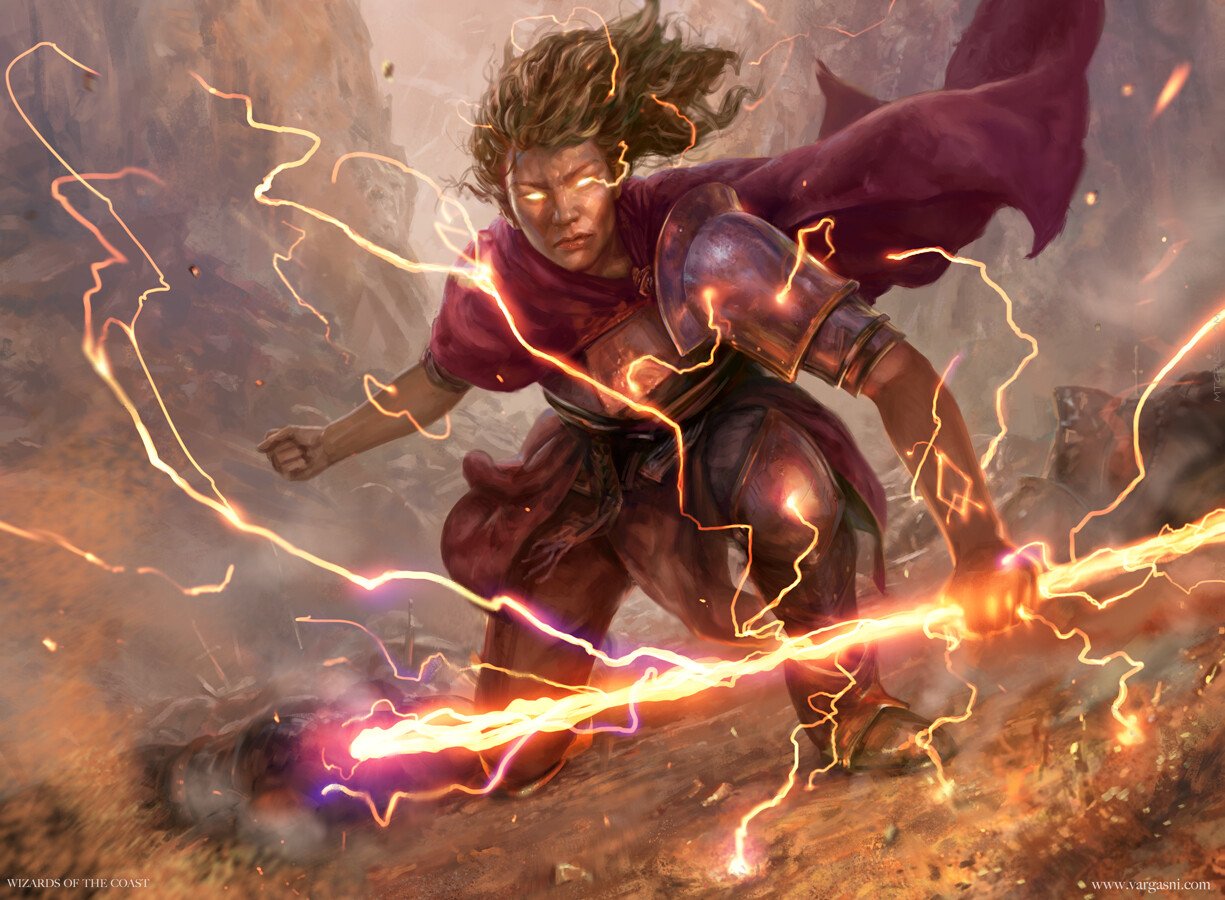 Vow of Lightning MtG Art from Commander Legends Set by Randy Vargas - Art  of Magic: the Gathering