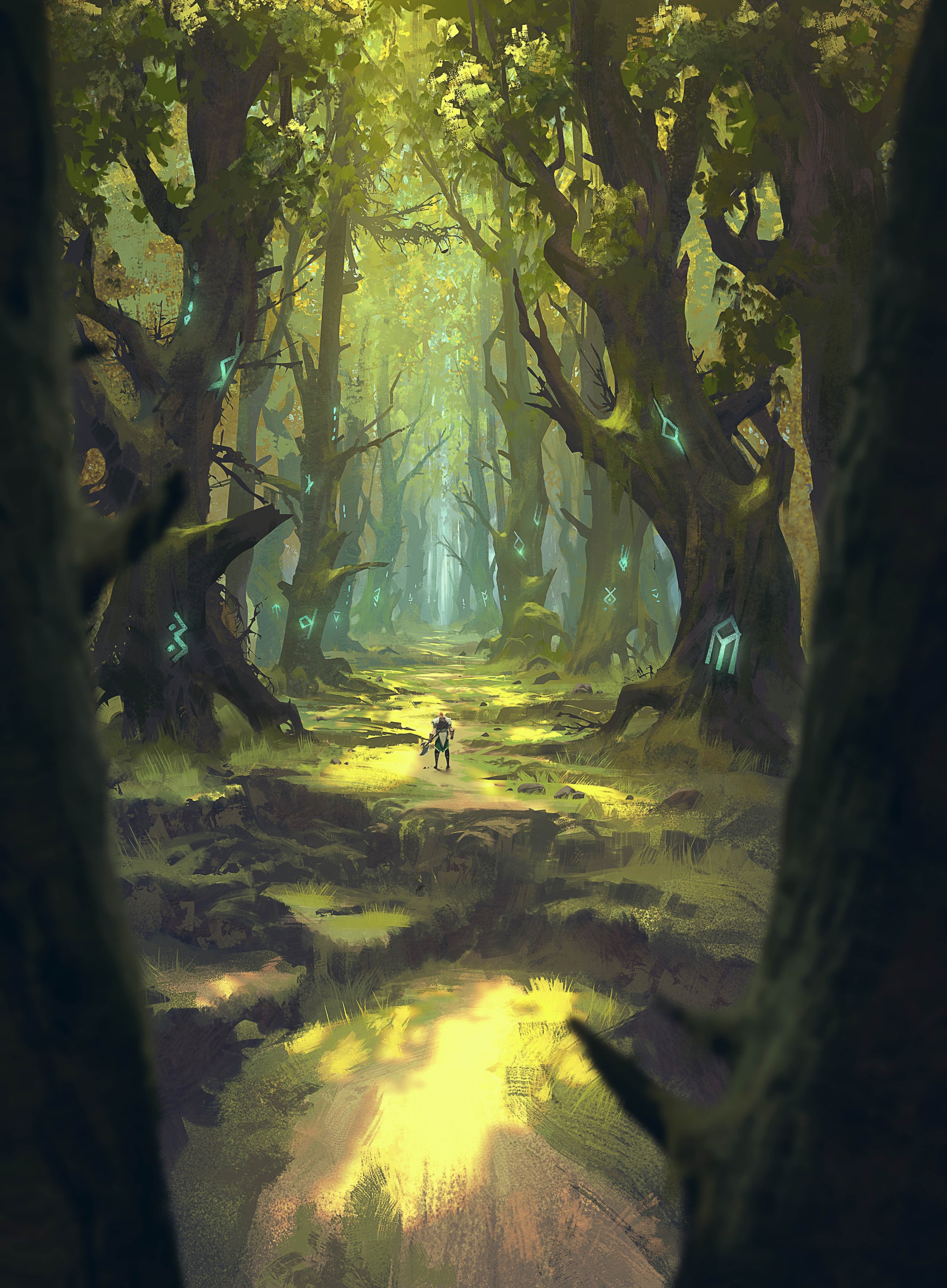 Barkchannel Pathway (Variant) - Kaldheim MtG Art