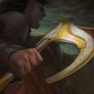 Bearded Axe - Kaldheim MtG Art