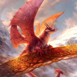 Goldspan Dragon - Kaldheim MtG Art