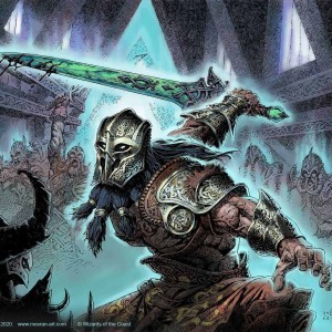 Halvar, God of Battle (Variant) - Kaldheim MtG Art