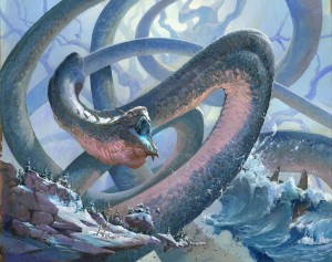 Koma, Cosmos Serpent MtG Art from Kaldheim Set by Jesper Ejsing - Art ...