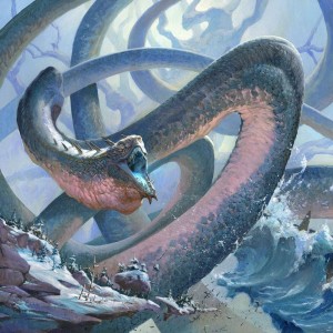 Koma, Cosmos Serpent - Kaldheim MtG Art