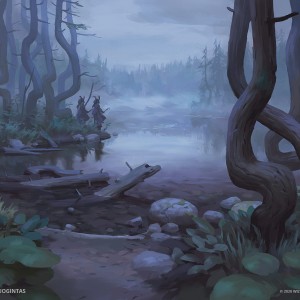 Littjara Mirrorlake - Kaldheim MtG Art