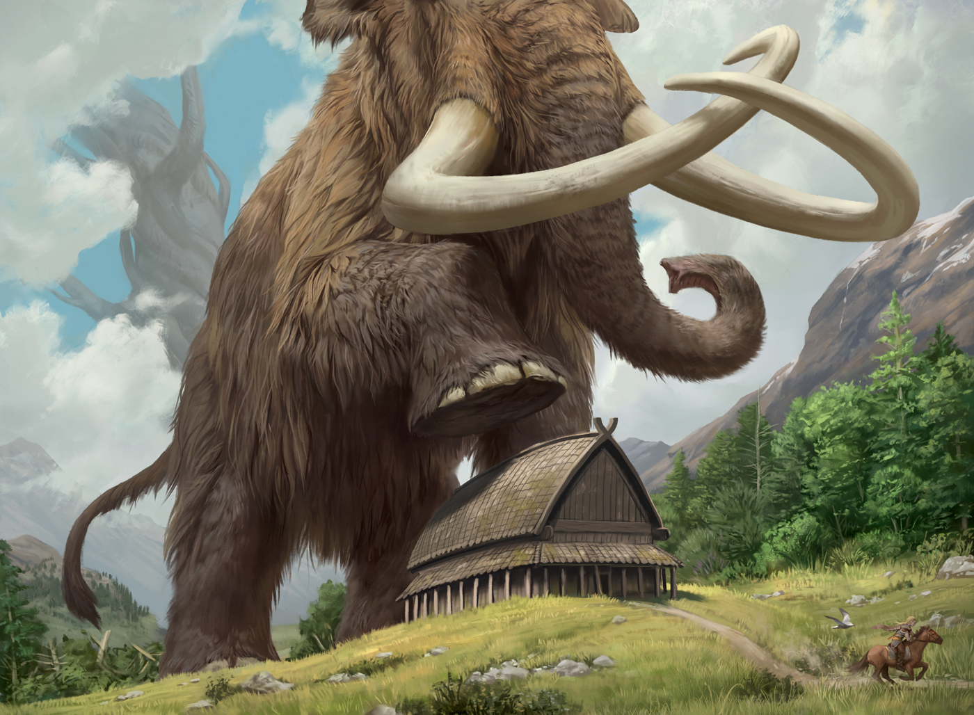 Mammoth Growth - Kaldheim MtG Art