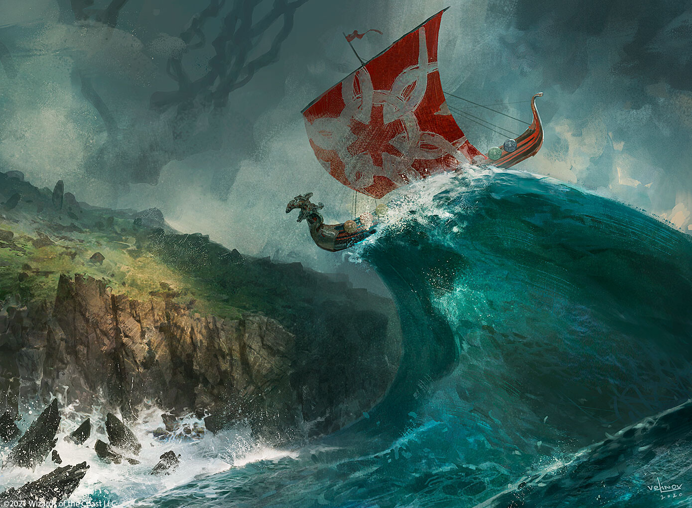 Run Ashore - Kaldheim MtG Art