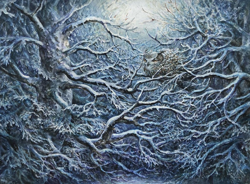 Snow-Covered Forest 2 - Kaldheim MtG Art