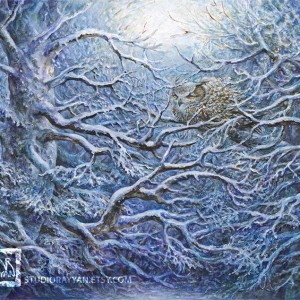 Snow-Covered Forest 3 - Kaldheim MtG Art