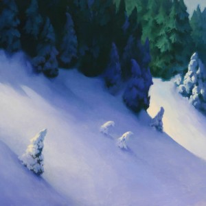 Snow-Covered Forest - Kaldheim MtG Art