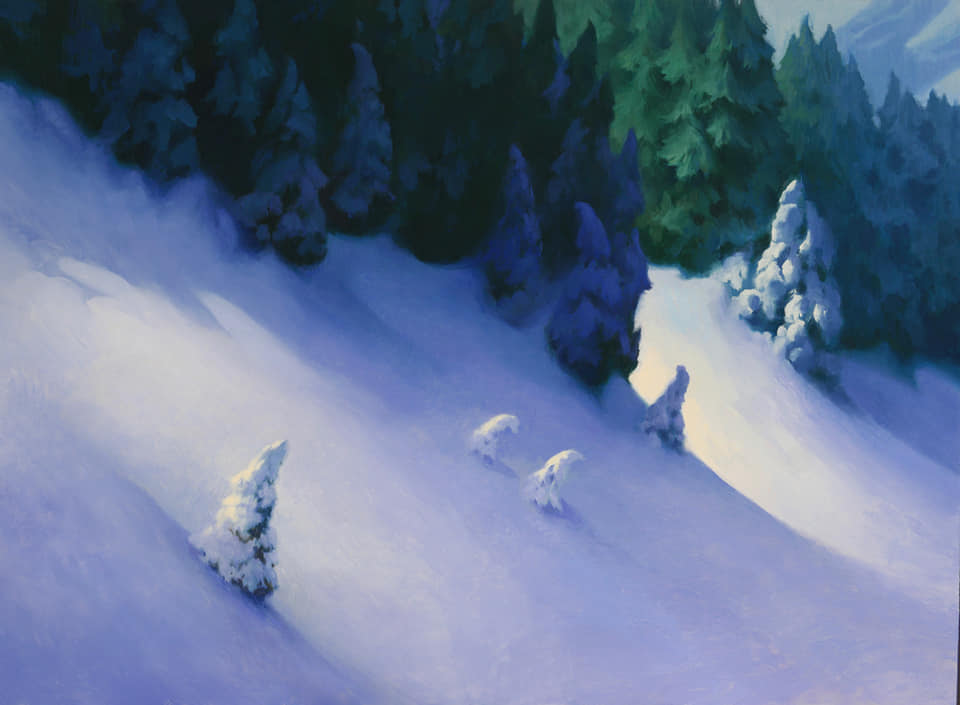 Snow-Covered Forest - Kaldheim MtG Art