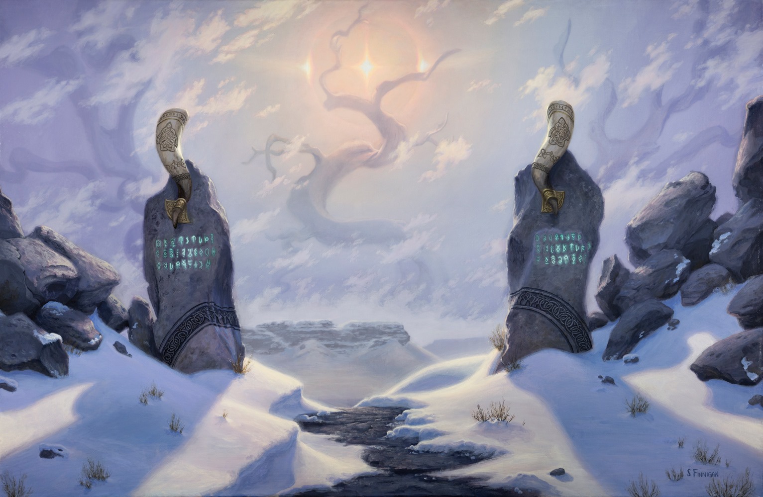 Snow-Covered Plains 3 - Kaldheim MtG Art