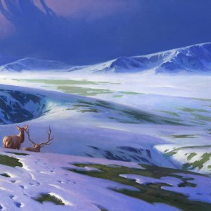 Snow-Covered Plains - Kaldheim MtG Art