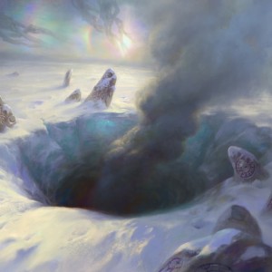 Snowfield Sinkhole - Kaldheim MtG Art