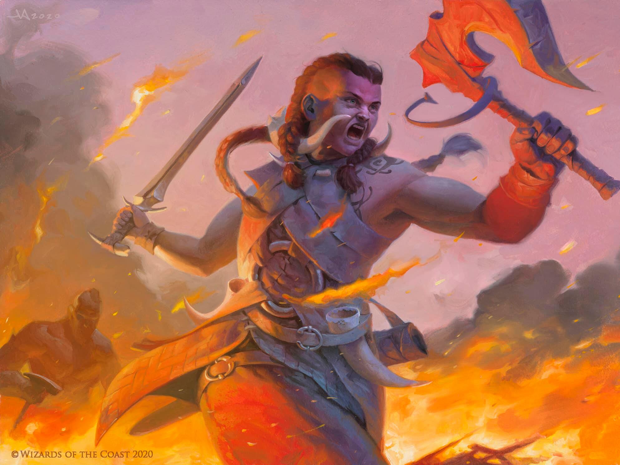 Tuskeri Firewalker - Kaldheim MtG Art