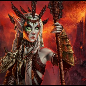 Bloodbraid Elf - MtG Art