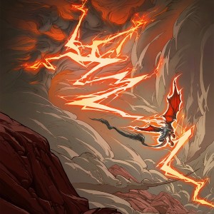 Lightning Bolt 4 - Secret Lair MtG Art