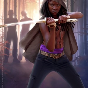 Michonne, Ruthless Survivor - Secret Lair MtG Art