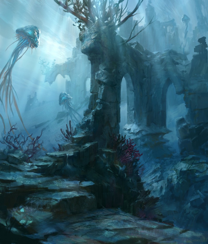 Sunken Ruins (Expeditions) MtG Art from Battle for Zendikar Set by Adam ...