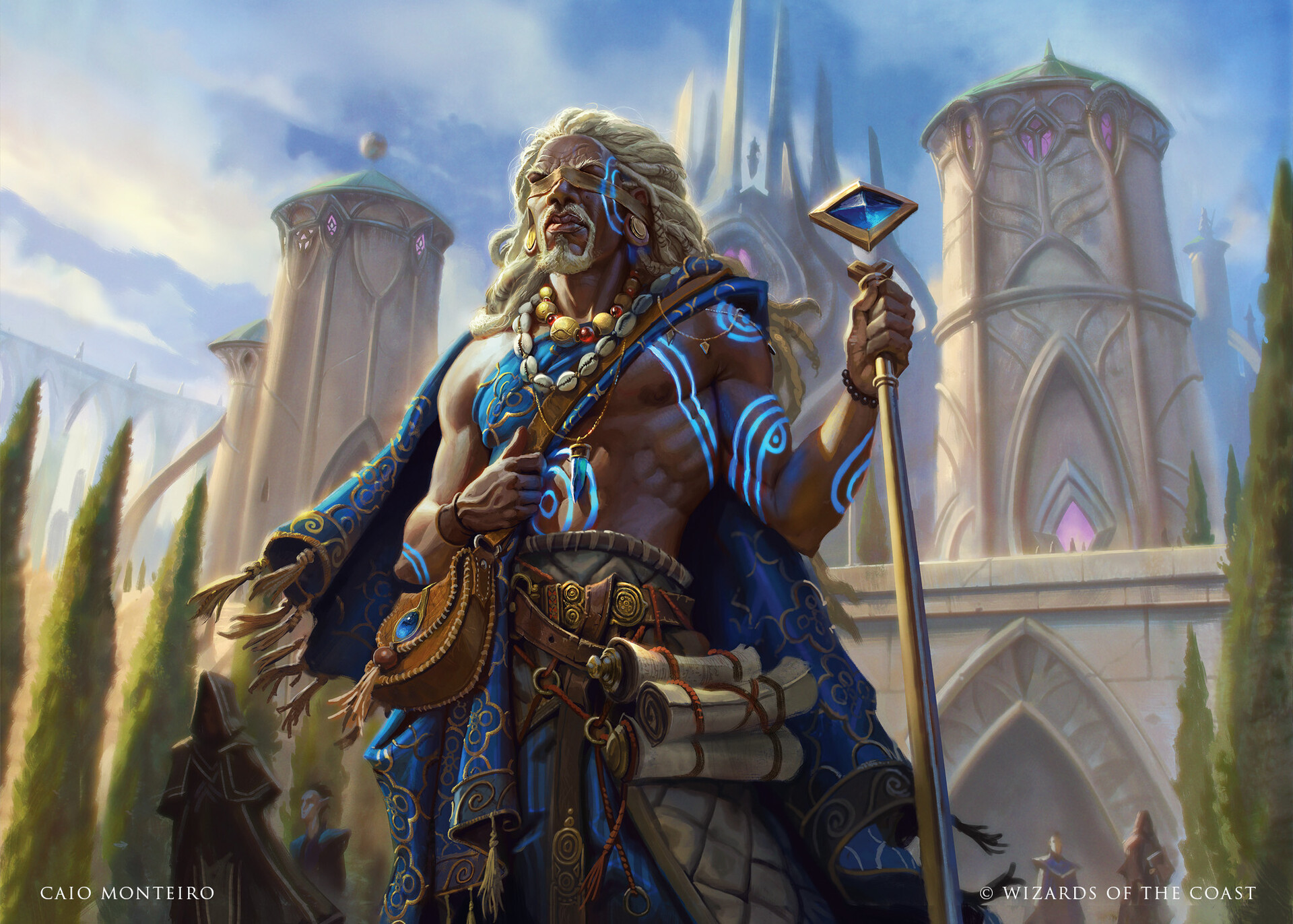 Archmage Emeritus MtG Art From Strixhaven Set By Caio Monteiro   Art Of