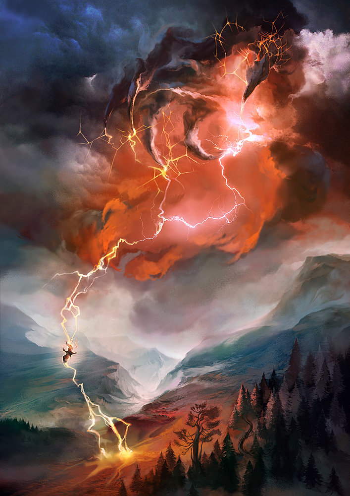 Lightning Bolt (Promo) MtG Art from Promos Set by Véronique Meignaud - Art  of Magic: the Gathering