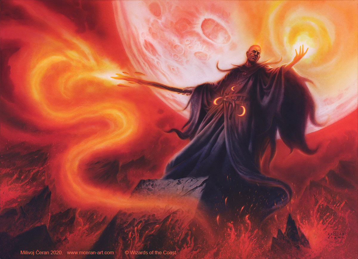 Magus of the Moon MtG Art from Time Spiral Remastered Set by