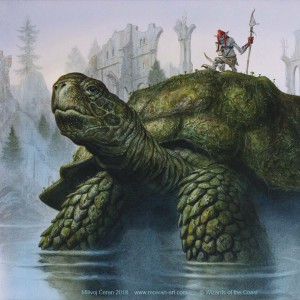 Mistford River Turtle - Throne of Eldraine MtG Art