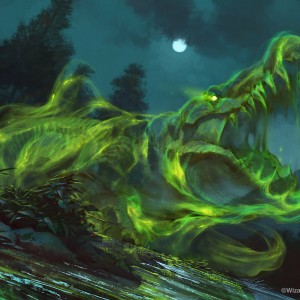 Vivien's Crocodile - Core Set 2020 MtG Art