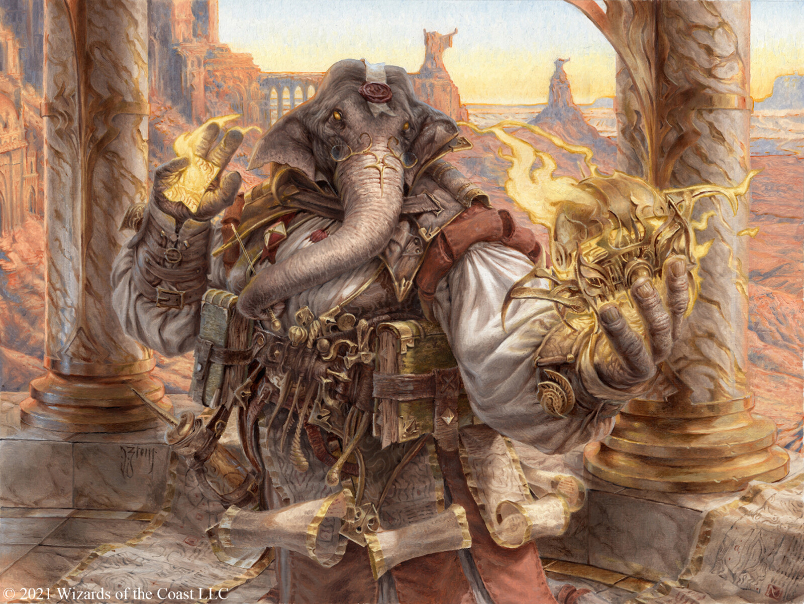 Losheel, Clockwork Scholar - Commander 2021 MtG Art