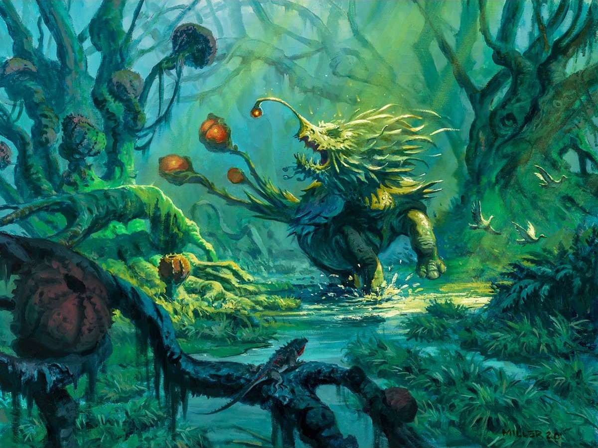 Blossoming Bogbeast - Commander 2021 MtG Art