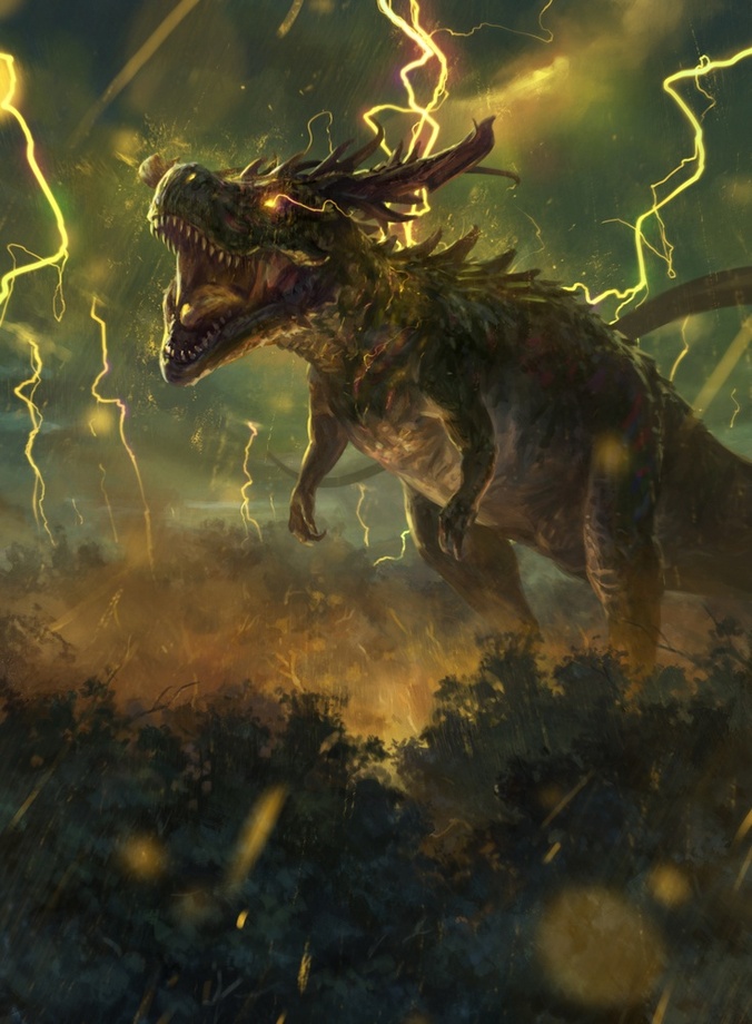 Thrasta, Tempest's Roar (Variant) - Modern Horizons 2 MtG Art