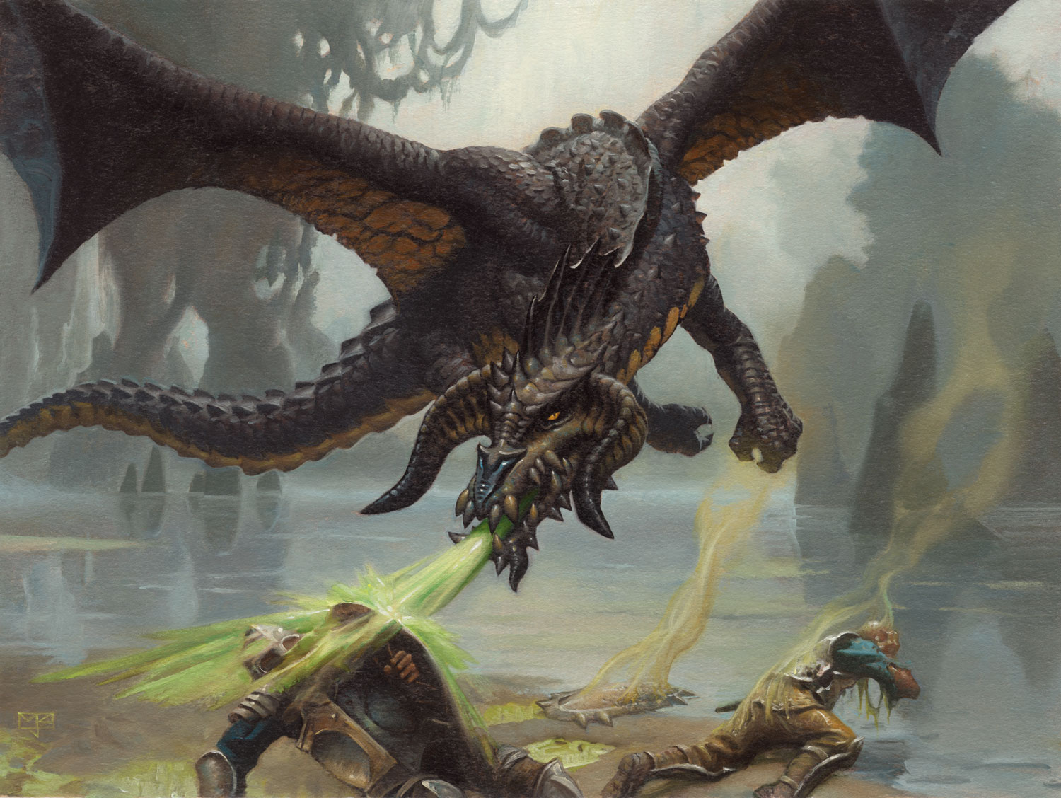 black-dragon-mtg-art-from-adventures-in-the-forgotten-realms-set-by