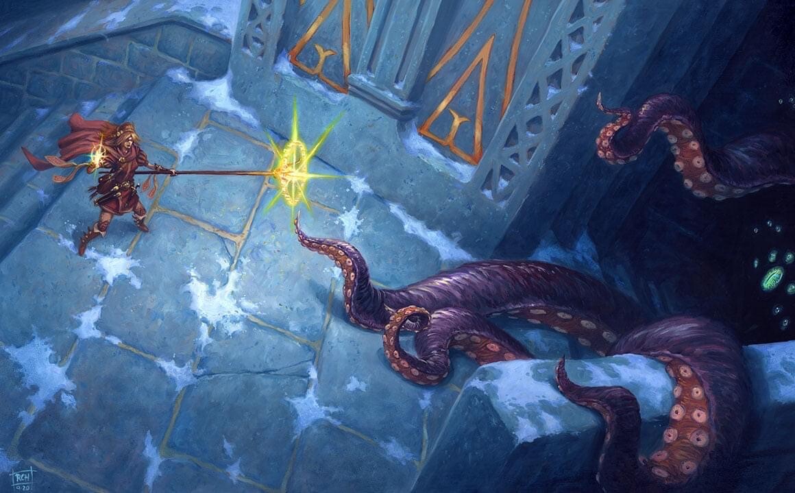 Dungeon Descent (Variant) - Adventures in the Forgotten Realms MtG Art