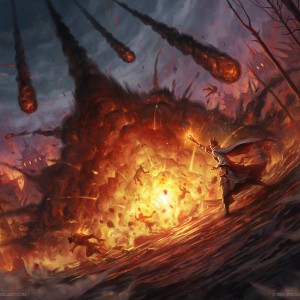 Meteor Swarm - Adventures in the Forgotten Realms MtG Art