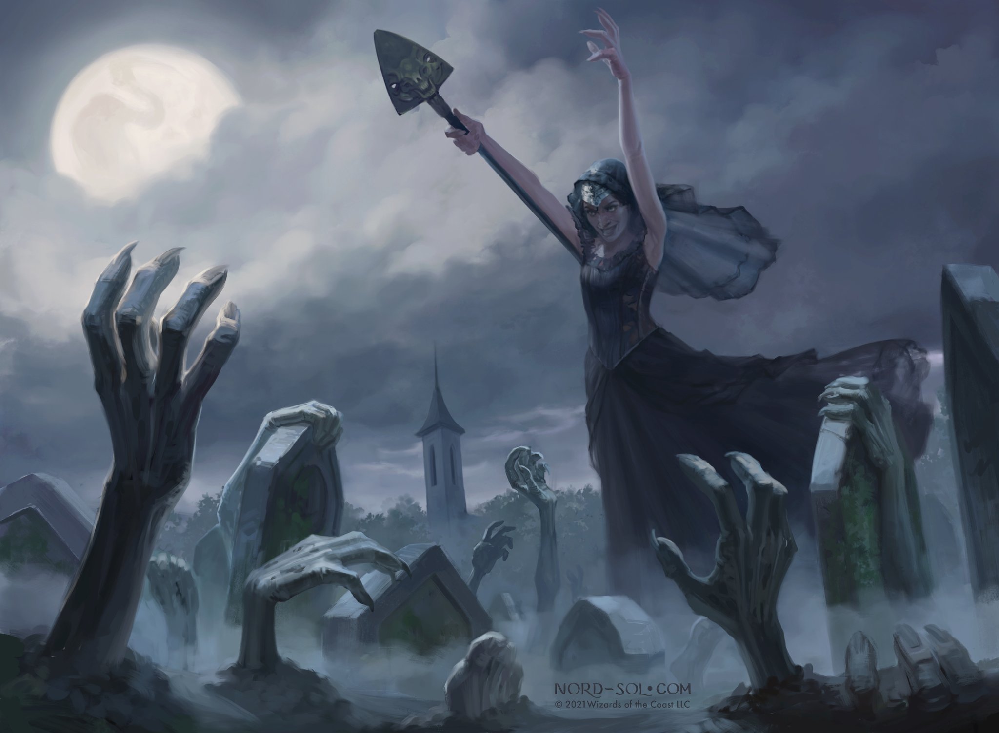 Diregraf Rebirth MtG Art from Innistrad Midnight Hunt Set by Irina