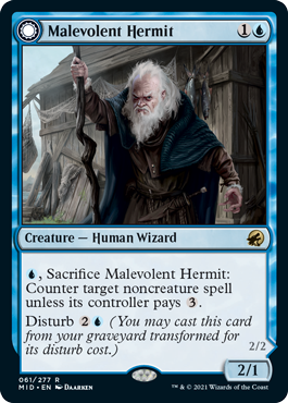 Malevolent Hermit MtG Art from Innistrad: Midnight Hunt Set by Daarken ...