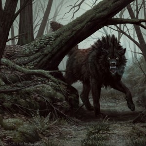 Snarling Wolf - Innistrad Midnight Hunt MtG Art