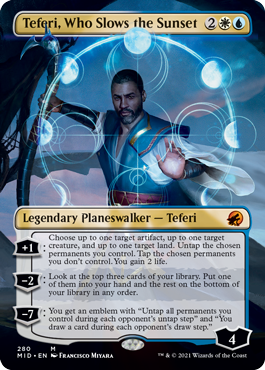 Teferi, Who Slows the Sunset (Variant) - Innistrad Midnight Hunt 