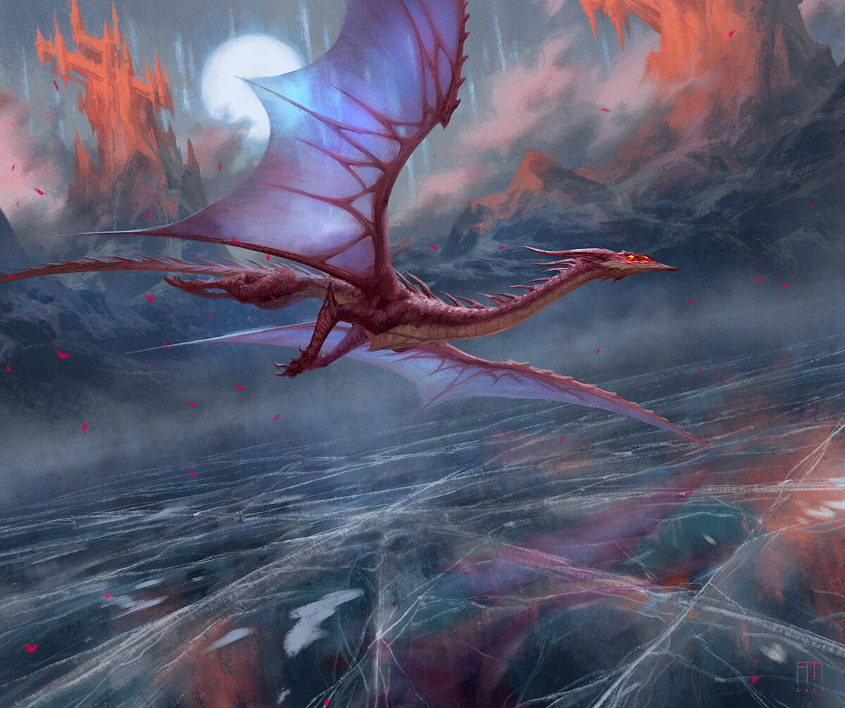 Manaform Hellkite - Innistrad Crimson Vow MtG Art