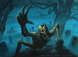 Morkrut Behemoth MtG Art from Innistrad: Midnight Hunt Set by Milivoj ...