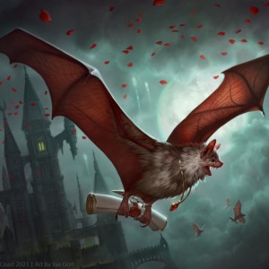 Courier Bat - Innistrad Crimson Vow MtG Art