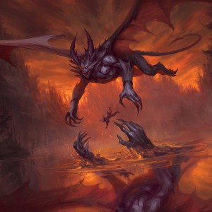 Dreadfeast Demon - Innistrad Crimson Vow MtG Art