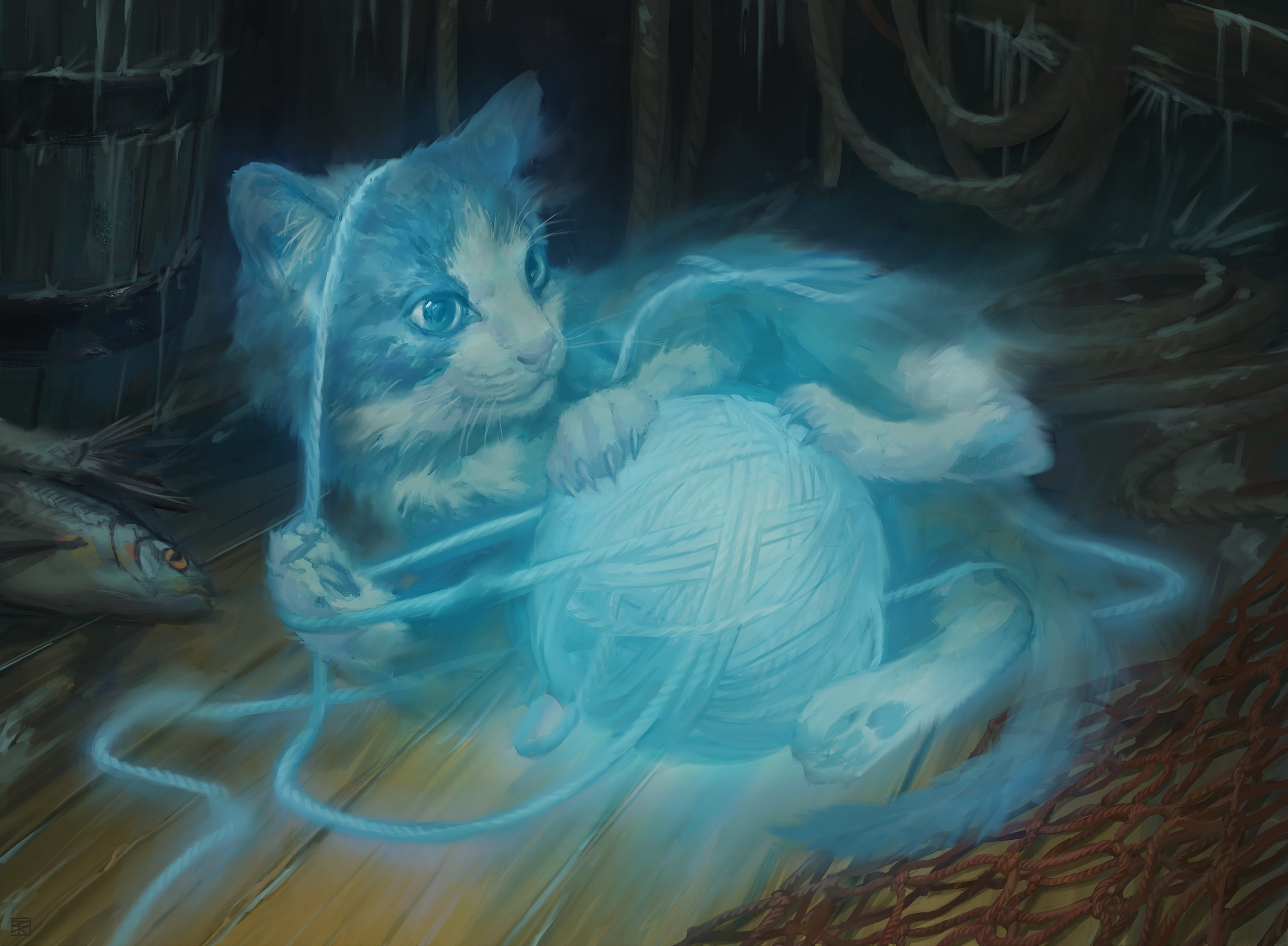 Mischievous Catgeist - Innistrad Crimson Vow MtG Art