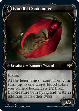 Bloodbat Summoner (Variant) 2 - Innistrad Crimson Vow MtG Art