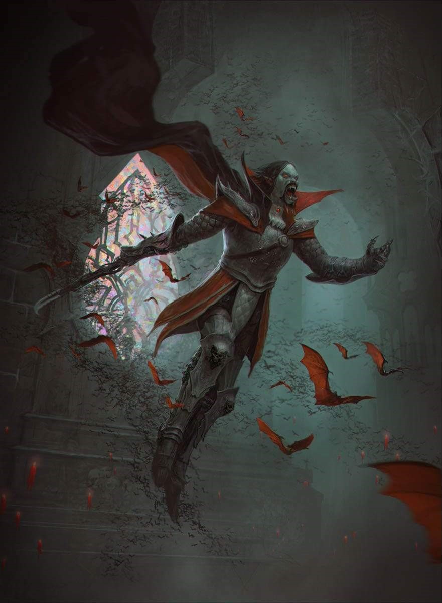 Bloodbat Summoner (Variant) - Innistrad Crimson Vow MtG Art