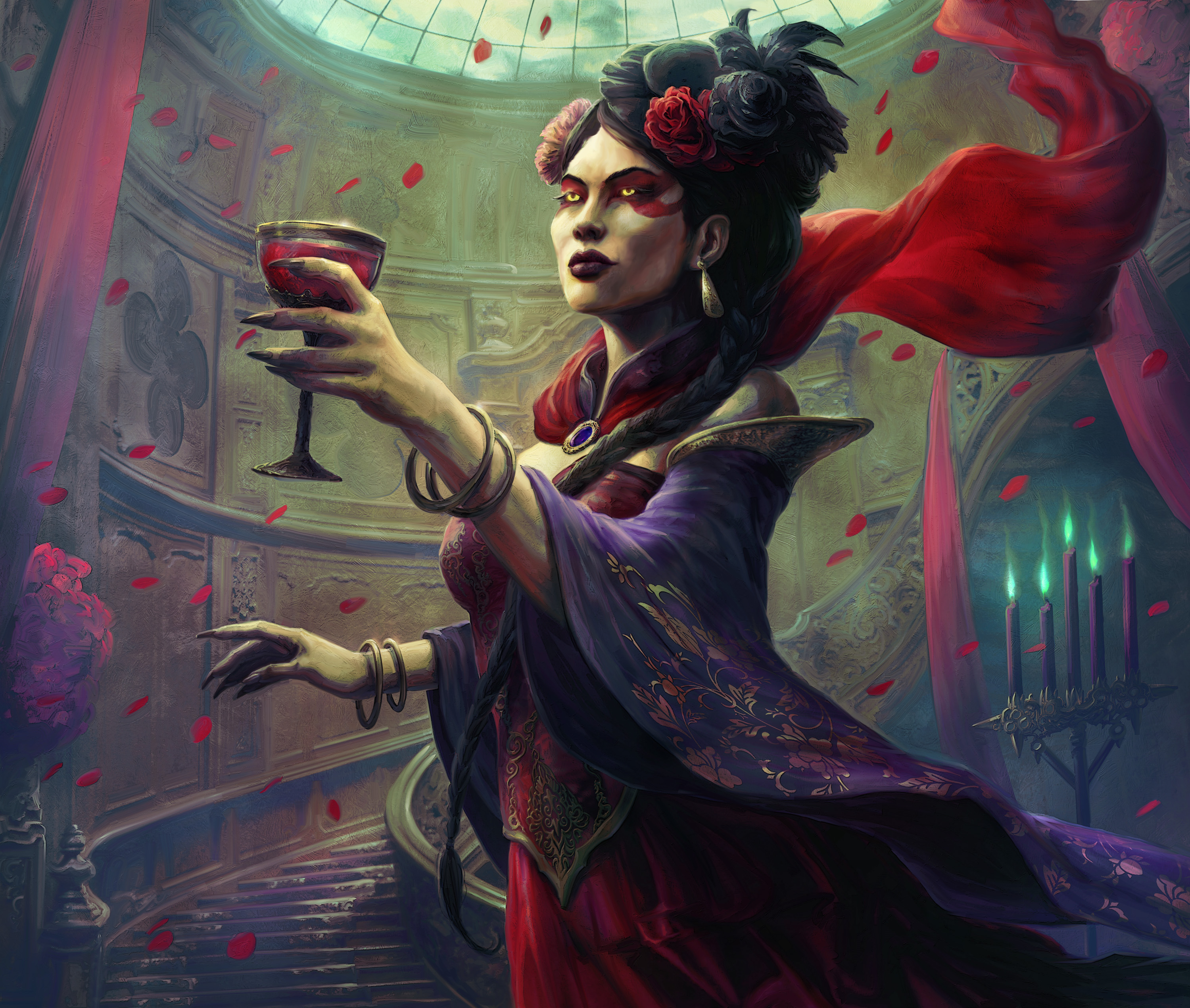 Henrika, Infernal Seer (Variant) - Innistrad Crimson Vow MtG Art