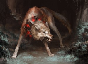 Runebound Wolf MtG Art from Innistrad: Crimson Vow Set by Tomas Duchek ...